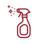 Bild zeigt das Icon einer Sprühflasche mit Reinigungsmittel Bild zeigt das Icon einer Sprühflasche mit Reinigungsmittel